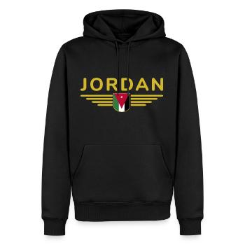 Jordan Amman Fan Outfit T-Shirt Design Gift - Sweat à capuche Premium bio Homme - noir - Devant - Nico (187cm)