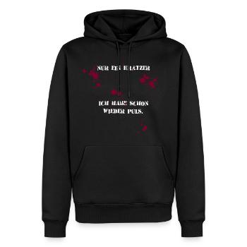 Nur ein Kratzer - Männer Premium Bio Hoodie - Schwarz - Vorne - Nico (187cm)