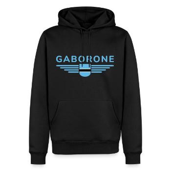 T-shirt Gaborone pour les supporters du Botswana - Sweat à capuche Premium bio Homme - noir - Devant - Nico (187cm)