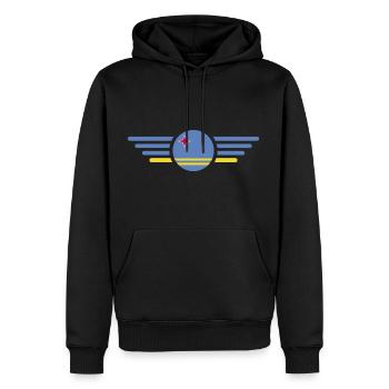 Ich liebe Aruba, Eleganz Stil Design T-Shirt - Männer Premium Bio Hoodie - Schwarz - Vorne - Nico (187cm)