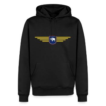 T-shirt de fan du Wyoming – Wild & Free - Sweat à capuche Premium bio Homme - noir - Devant - Nico (187cm)