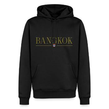 Bangkok Fan Outfit T Shirt Design - Sweat à capuche Premium bio Homme - noir - Devant - Nico (187cm)