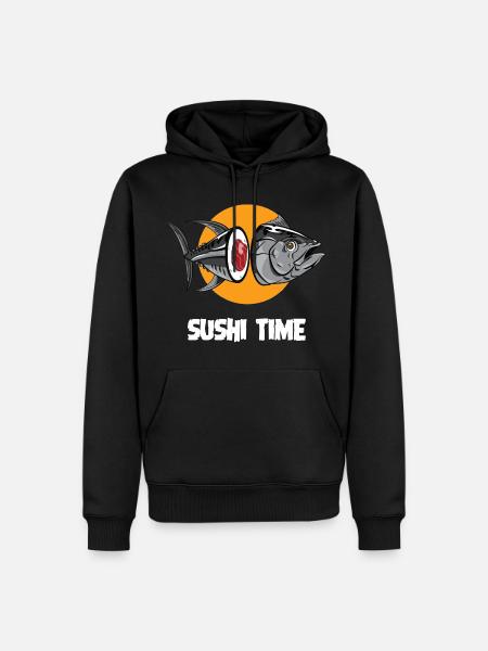 SUSHI TIME-thon-b - Sweat à capuche Premium bio Homme - noir