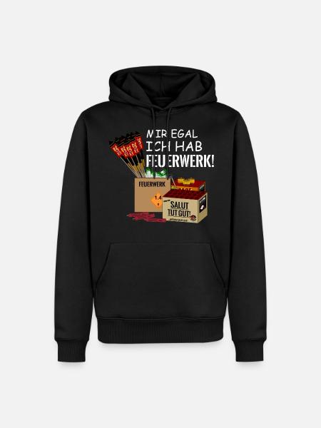 Pyro Ich hab Silvester Feuerwerk - Männer Premium Bio Hoodie - Schwarz