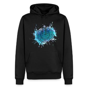 Mandala - Männer Premium Bio Hoodie - Schwarz - Vorne - Nico (187cm)