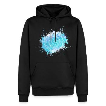 Mandala - Männer Premium Bio Hoodie - Schwarz - Vorne - Nico (187cm)