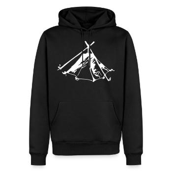 kothe2a - Männer Premium Bio Hoodie - Schwarz - Vorne - Nico (187cm)