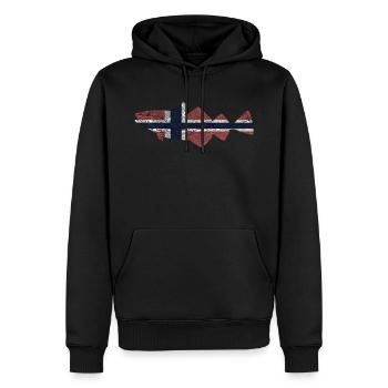 Angeln Norwegen - Männer Premium Bio Hoodie - Schwarz - Vorne - Nico (187cm)