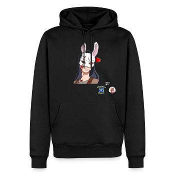 Huntress Love - Men’s Premium Organic Hoodie - black - Front - Nico (187cm)