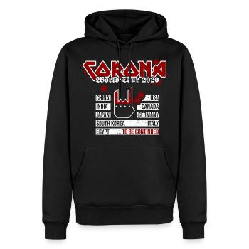 Corona World Tour 2020 - Metal Version - Männer Premium Bio Hoodie - Schwarz - Vorne - Nico (187cm)