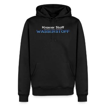 Wasserstoff - Krasser Stoff - Männer Premium Bio Hoodie - Schwarz - Vorne - Nico (187cm)