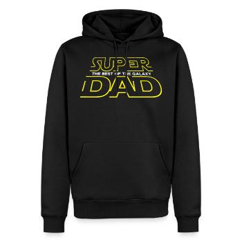SUPER DAD - Sweat à capuche Premium bio Homme - noir - Devant - Nico (187cm)