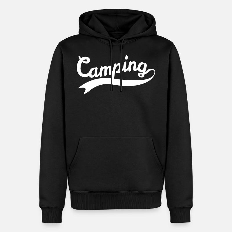 Camping Camping - Sweat à capuche Premium bio Homme - noir