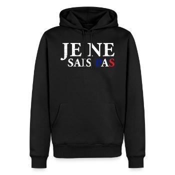 Ich weiss es nicht - Französisch Frankreich - Männer Premium Bio Hoodie - Schwarz - Vorne - Nico (187cm)