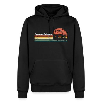 Camper im Ruhestand - Männer Premium Bio Hoodie - Schwarz - Vorne - Nico (187cm)