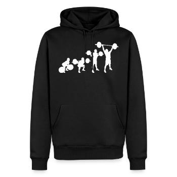 Weightlifting Fitness Weightlifter - Men’s Premium Organic Hoodie - black - Front - Nico (187cm)