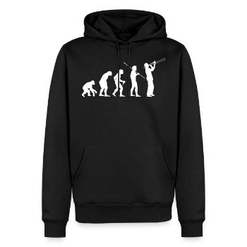Trombone musique de pipe Evolution - Sweat à capuche Premium bio Homme - noir - Devant - Nico (187cm)