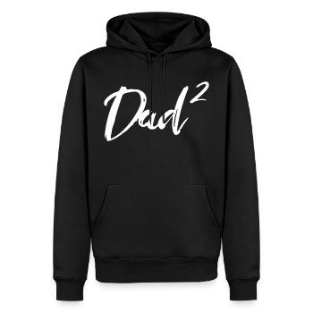 Papa Haut Deux - Sweat à capuche Premium bio Homme - noir - Devant - Nico (187cm)