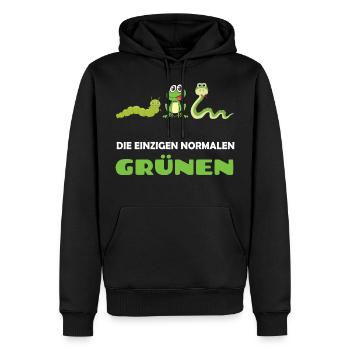 Anti Grünen Gegen Grün Politik Bundestagswahl 2021 - Männer Premium Bio Hoodie - Schwarz - Vorne - Nico (187cm)