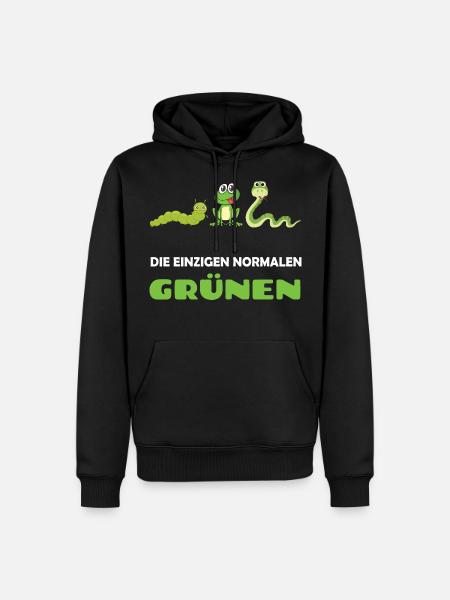 Anti Grünen Gegen Grün Politik Bundestagswahl 2021 - Männer Premium Bio Hoodie - Schwarz