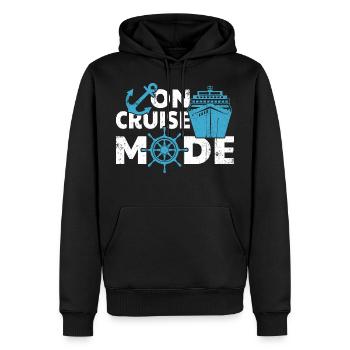 On Cruise Mode - Männer Premium Bio Hoodie - Schwarz - Vorne - Nico (187cm)