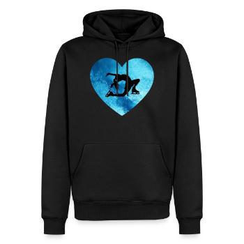 Eiskunstlauf Herz Eis Tänzerin - Männer Premium Bio Hoodie - Schwarz - Vorne - Nico (187cm)