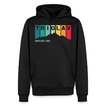 Triglav Mountain Slovenia Slovenia Kranjska Gora - Men’s Premium Organic Hoodie - black - Front - Nico (187cm)
