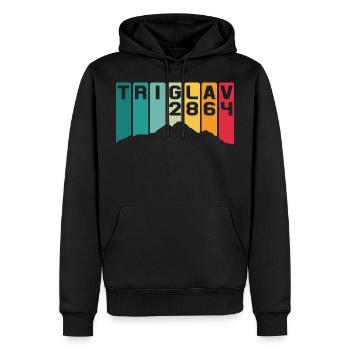 Triglav Triglau Slowenien Slovenia Kranjska Gora - Men’s Premium Organic Hoodie - black - Front - Nico (187cm)