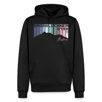 Großglockner Hohen Tauern Austria Österreich Berg - Männer Premium Bio Hoodie - Schwarz - Vorne - Nico (187cm)