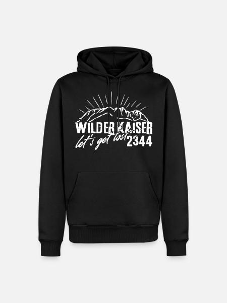 Wilder Kaiser Kitzbühel Tirol Let’s get lost cool - Männer Premium Bio Hoodie - Schwarz