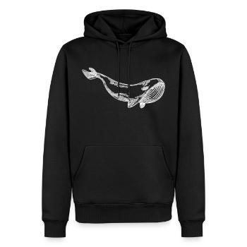 Baleine à bosse Poisson Sea Life - Sweat à capuche Premium bio Homme - noir - Devant - Nico (187cm)
