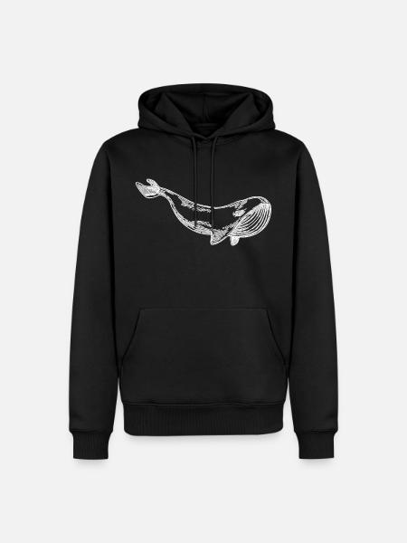 Humpback Whale Fish Sea Life - Men’s Premium Organic Hoodie - black