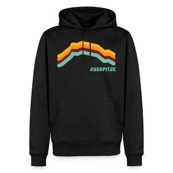 Zugspitze 2962 Garmisch Partenkirchen Bayern Rétro - Sweat à capuche Premium bio Homme - noir - Devant - Nico (187cm)