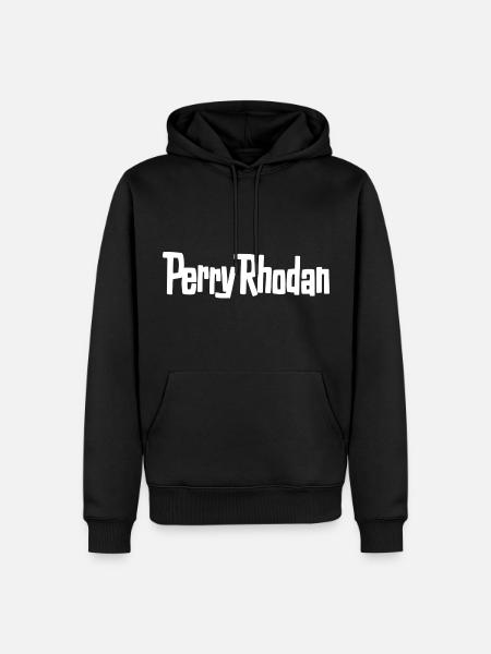 Perry Rhodan Logo weiß - Männer Premium Bio Hoodie - Schwarz