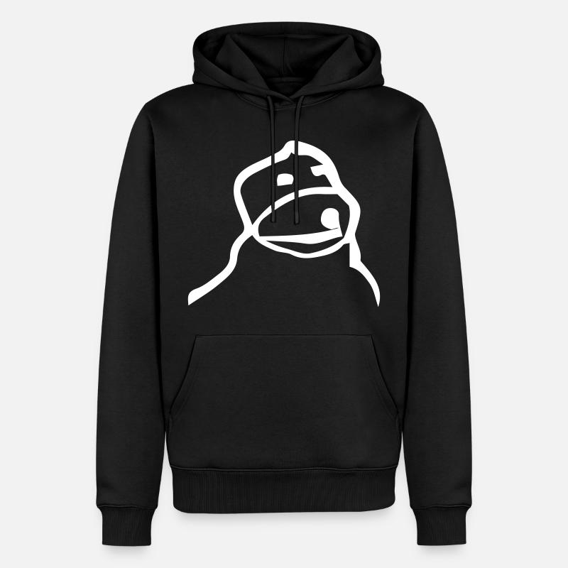 Flat Eric - Männer Premium Bio Hoodie - Schwarz