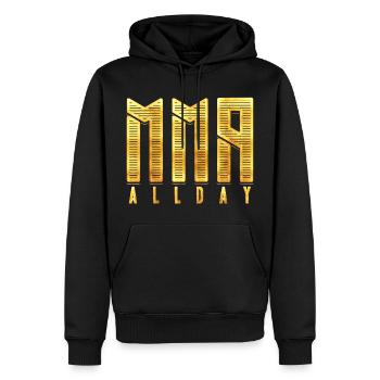 MMA - Mixed Martial Arts - MMA Allday - Sweat à capuche Premium bio Homme - noir - Devant - Nico (187cm)
