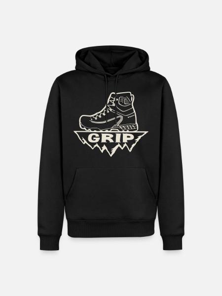 Wanderschuh [Weiß] - Männer Premium Bio Hoodie - Schwarz