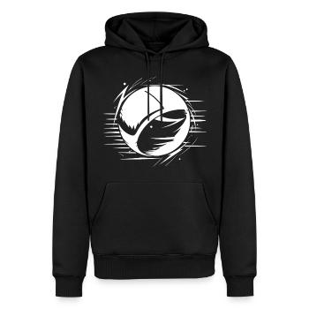 Volleyball Ball Skizze - Männer Premium Bio Hoodie - Schwarz - Vorne - Nico (187cm)