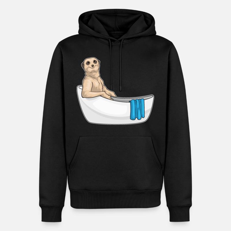 Baignoire Meerkat - Sweat à capuche Premium bio Homme - noir