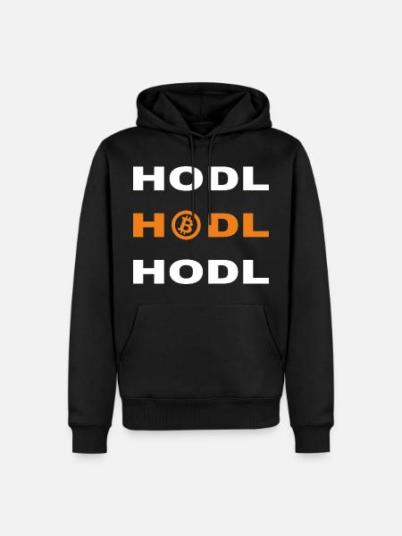 Bitcoin - Hodl Hodl Hodl - Männer Premium Bio Hoodie - Schwarz