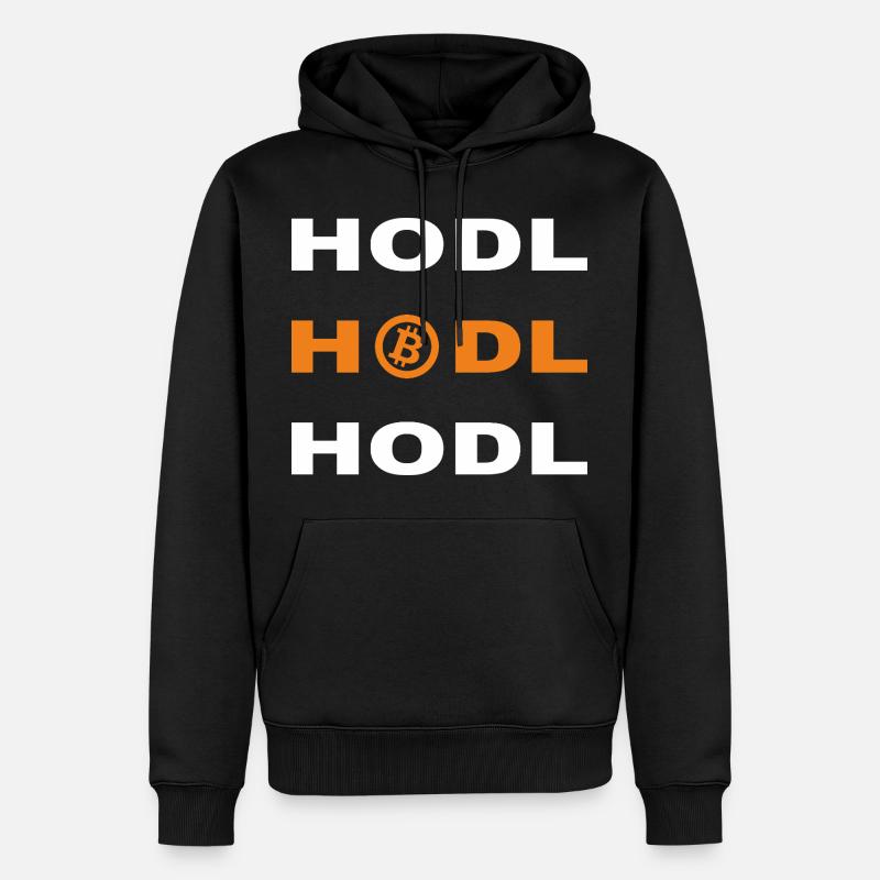 Bitcoin - Hodl Hodl Hodl - Sweat à capuche Premium bio Homme - noir