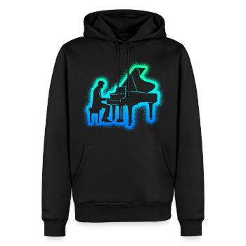 Piano Pianist Jungen Herren Kinder Klavier - Männer Premium Bio Hoodie - Schwarz - Vorne - Nico (187cm)