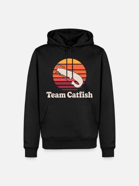 Team Catfish - Männer Premium Bio Hoodie - Schwarz