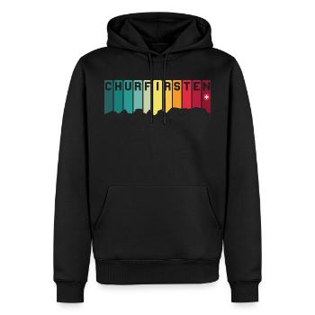 Sieben Churfirsten Toggenburg Switzerland Mountain Hiking - Men’s Premium Organic Hoodie - black - Front - Nico (187cm)
