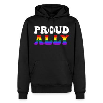 Fier allié - Sweat à capuche Premium bio Homme - noir - Devant - Nico (187cm)