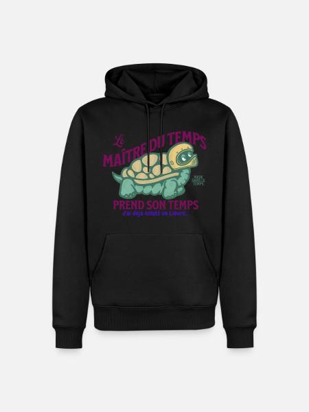 Le Maître du temps, prend son temps - Sweat à capuche Premium bio Homme - noir