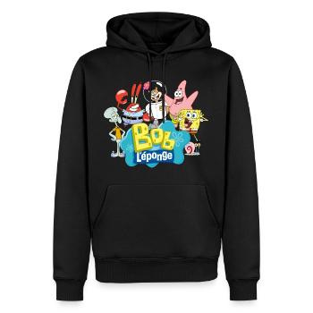 SpongeBob SquarePants Patrick Sandy Krabs Carlo - Men’s Premium Organic Hoodie - black - Front - Nico (187cm)