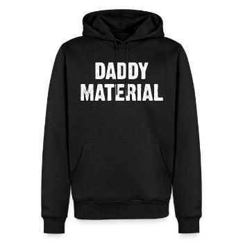 Matériel de papa - Sweat à capuche Premium bio Homme - noir - Devant - Nico (187cm)