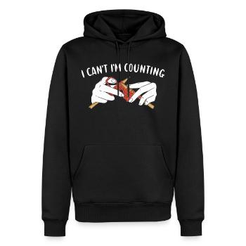 I Can't I'm Counting Knitting - Männer Premium Bio Hoodie - Schwarz - Vorne - Nico (187cm)