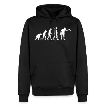 Evolution Boule - Männer Premium Bio Hoodie - Schwarz - Vorne - Nico (187cm)